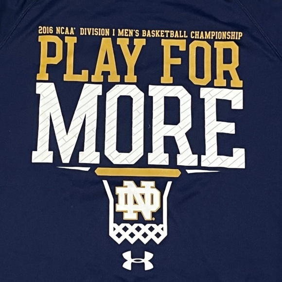 University of Notre Dame Fighting Irish NCAA College Under Armour Loose Shirt - Picture 3 of 4